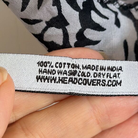 Headcovers Unlimited gray & black floral cotton scarf - Picture 7 of 8